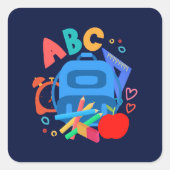 ABC VIERKANTE STICKER (Voorkant)