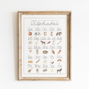 ABC Wall Art Poster Alfabet Kinder ABC's