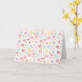 ABC Watercolor Harten & Alfabet Kaart (Gele Bloem)