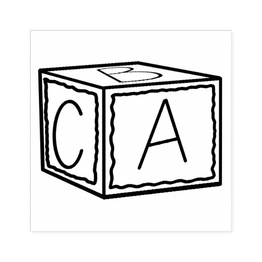 ABC Woodblock Rubberstempel (Afrduk)