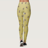 ABC Zebra Safari Tree Gold Gradient Terug naar sch Leggings (Achterkant)
