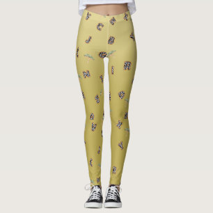 ABC Zebra Safari Tree Gold Gradient Terug naar sch Leggings