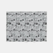 ABC zilver Fleece Deken (Voorkant (Horizontaal))