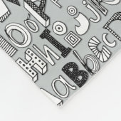 ABC zilver Fleece Deken (Hoek)