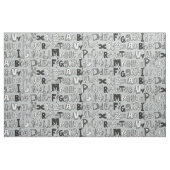 ABC zilver Stof (Fat Quarter)