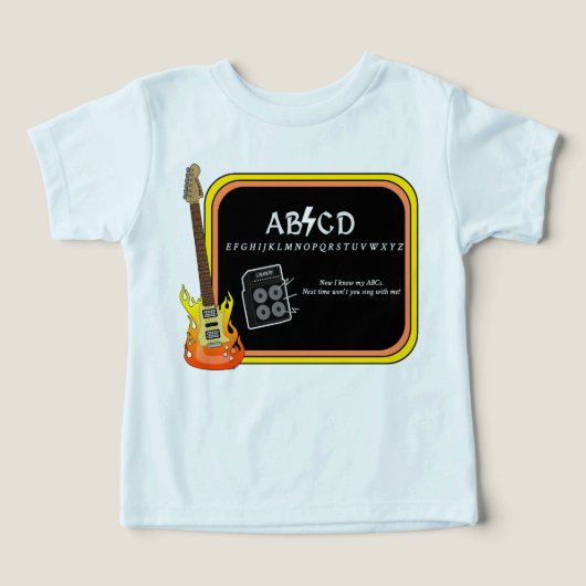 ABCD Alphabet AC/DC Spoof T-shirt (Design voorkant)