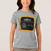 ABCD Alphabet AC/DC Spoof T-shirt (Voorkant)