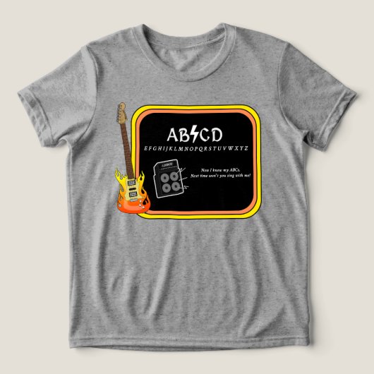 ABCD Alphabet AC/DC Spoof T-shirt (Design voorkant)