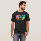 Abcd Back In Class Tie Dye Back To School Teacher T-shirt (Voorkant volledig)