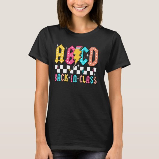 ABCD Black in de klas Leraar Eerste dag terug T-shirt (Voorkant)