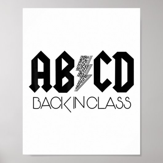 ABCD CK in CL Leopard CK naar schoolleraar Kinder Poster (Voorkant)