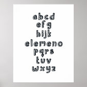 ABCD EFG HIJK ELEMENO PQRS TUV WXYZ: Alphabet Fun Poster (Voorkant)