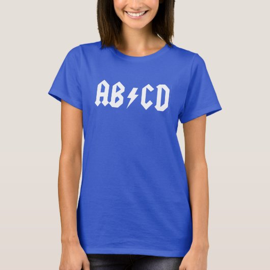 ABCD Funny Parody Dames Shirt (Voorkant)