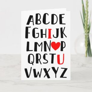 Abcd Ik Hou Van Jou Alfabet Mannen Vrouwen Schatti Kaart