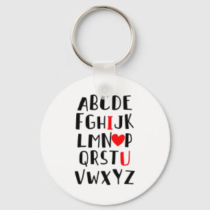 Abcd Ik Hou Van Jou Alfabet Mannen Vrouwen Schatti Sleutelhanger
