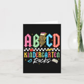 ABCD Kindergarten Rocks Pencil Lightning Teachers Kaart (Voorkant)