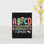 ABCD Kindergarten Rocks Pencil Lightning Teachers Kaart (Gele Bloem)