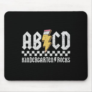ABCD Kindergarten Rocks Pencil Lightning Teachers Muismat