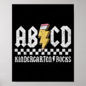 ABCD Kindergarten Rocks Pencil Lightning Teachers Poster (Voorkant)