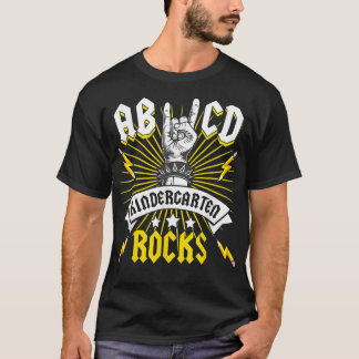 ABCD Kindergarten Rocks Rockmusic Kindergarden Tea T-shirt