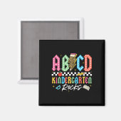 Abcd Kleuterschool Rocks Potlood Bliksem Leraars Magneet (Voorkant / Achterkant)