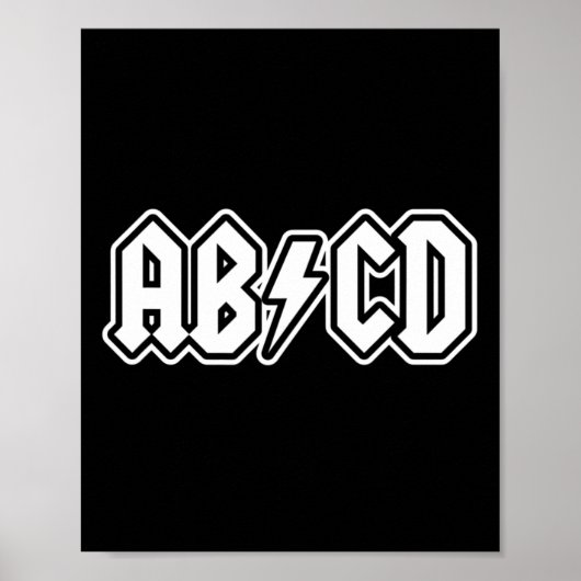 Abcd Leuk Terug Naar School Leraar Student Poster (Voorkant)