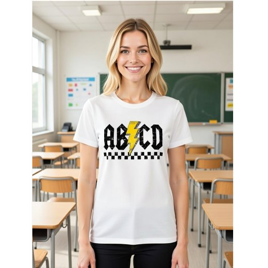 ABCD Pencil Lightning - Back to School Teacher T-shirt