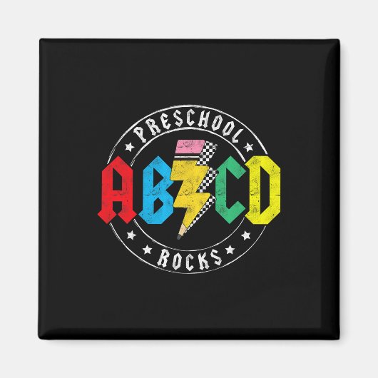 Abcd Peuterspeelzaal Rocks 1e Dag Pre-k Leraar Ter Magneet (Voorkant)