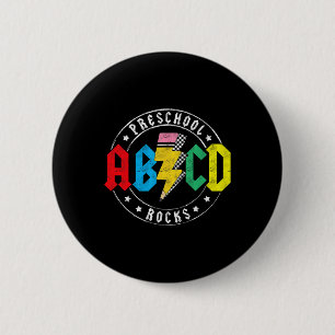 Abcd Peuterspeelzaal Rocks 1ste Dag Pre-k Juf Teru Ronde Button 5,7 Cm