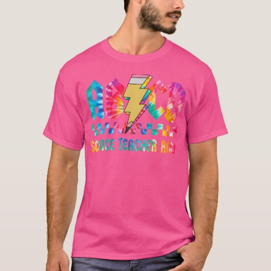 Abcd Potlood Bliksem Luipaard Wetenschap Leraar Ro T-shirt (Voorkant)