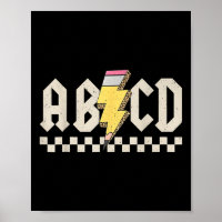 Abcd Potlood Bliksemflits Leraar Terug naar school