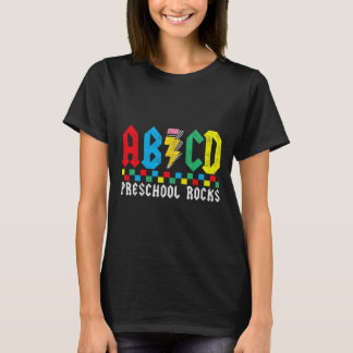 Abcd Preschool Rocks Eerste Dag Pre-k Leraar Ck Na T-shirt