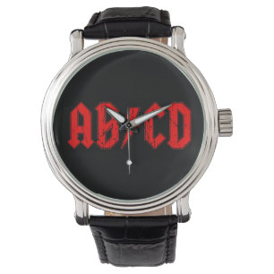 ABCD rockmuziek grappig symbool voor acdc-grappen Horloge