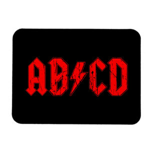 ABCD rockmuziek grappig symbool voor acdc-grappen Magneet