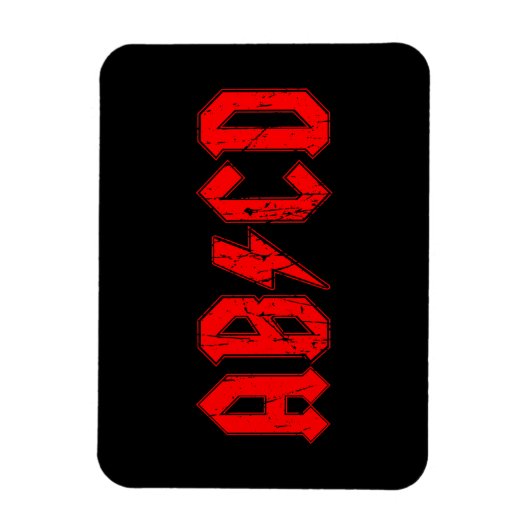 ABCD rockmuziek grappig symbool voor acdc-grappen Magneet (Verticaal)
