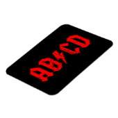 ABCD rockmuziek grappig symbool voor acdc-grappen Magneet (Linkerzijde)