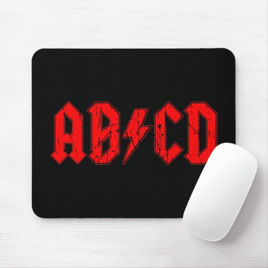ABCD rockmuziek grappig symbool voor acdc-grappen Muismat (Met muis)