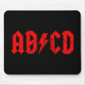 ABCD rockmuziek grappig symbool voor acdc-grappen Muismat (Voorkant)