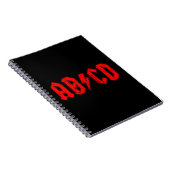 ABCD rockmuziek grappig symbool voor acdc-grappen Notitieboek (Rechterzijde)