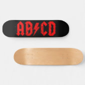 ABCD rockmuziek grappig symbool voor acdc-grappen Persoonlijk Skateboard (Horizontaal)