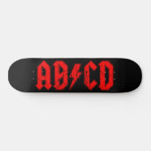 ABCD rockmuziek grappig symbool voor acdc-grappen Persoonlijk Skateboard (Horizontaal)