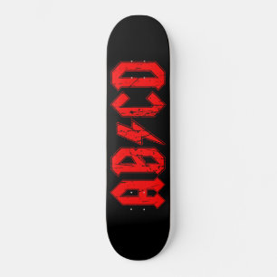 ABCD rockmuziek grappig symbool voor acdc-grappen Persoonlijk Skateboard