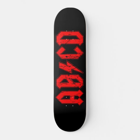 ABCD rockmuziek grappig symbool voor acdc-grappen Persoonlijk Skateboard (Voorkant)