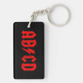 ABCD rockmuziek grappig symbool voor acdc-grappen Sleutelhanger (achterkant)