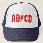 ABCD rockmuziek grappig symbool voor acdc-grappen Trucker Pet (Voorkant)