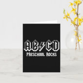 ABCD Rocks Back to School Preschool Rocks Fun Teac Kaart (Gele Bloem)