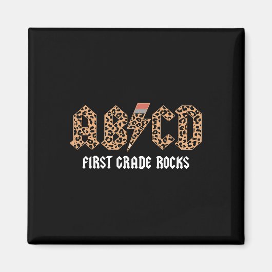 Abcd Rocks Eerste Leerjaar Terug naar School Luipa Magneet (Voorkant)