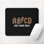 ABCD Rocks First Grade Terug naar School Leopard T Muismat (Met muis)