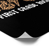 ABCD Rocks First Grade Terug naar School Leopard T Poster (Hoek)