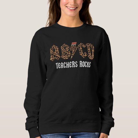 ABCD Rocks Teachers Back To School Leopard Student Trui (Voorkant)
